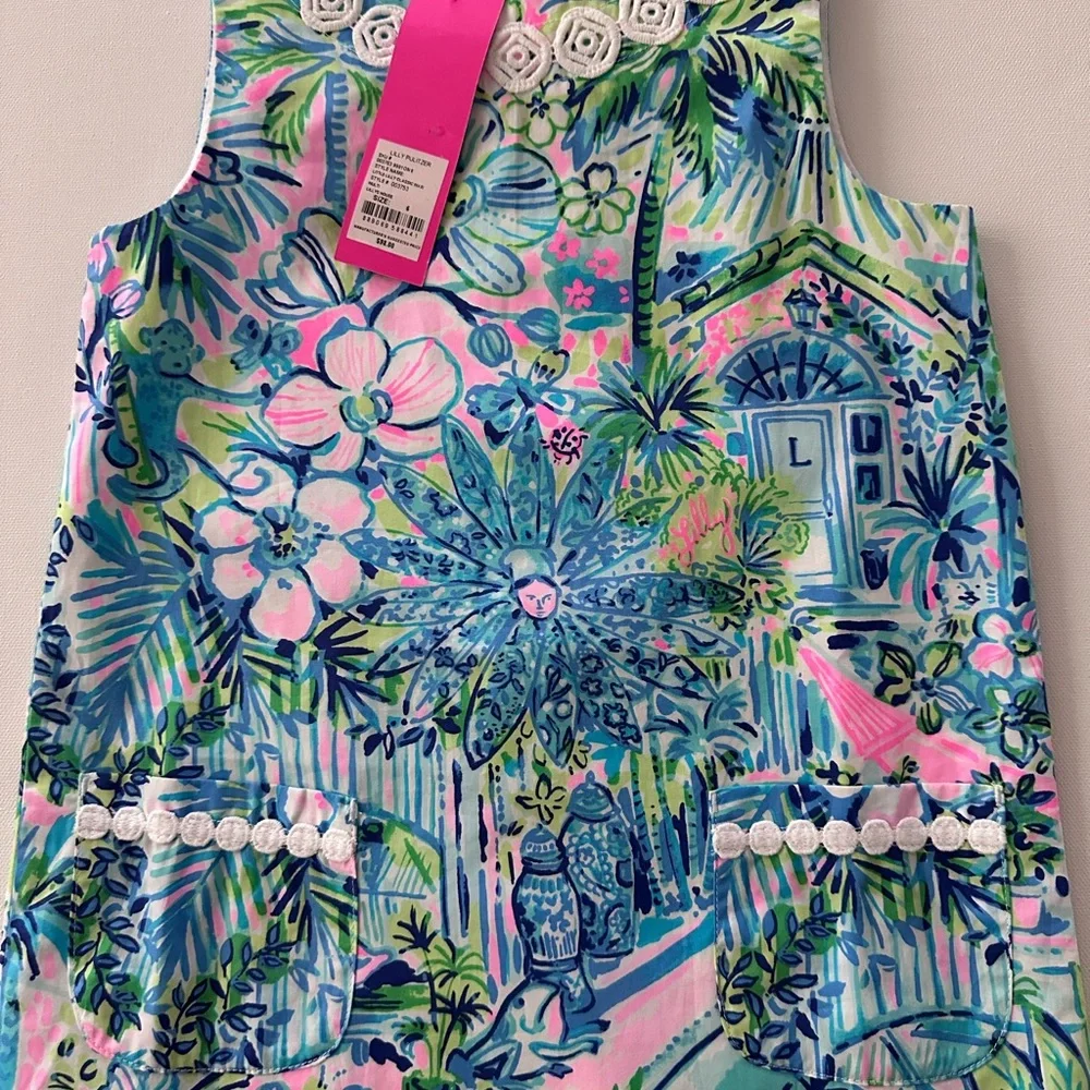Lilly Pulitzer Girls 6 Floral Tropical Maxi Dress NWT Houses Spring Summer - Picture 4 of 8